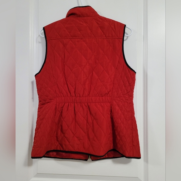 Charter Club Quilted Vest size Petite medium in red color - Picture 2 of 10